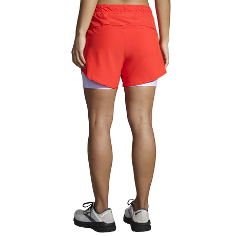 Brooks Chaser 5-inch 2-en-1 short de course à pied pour femme jamberry violet dos