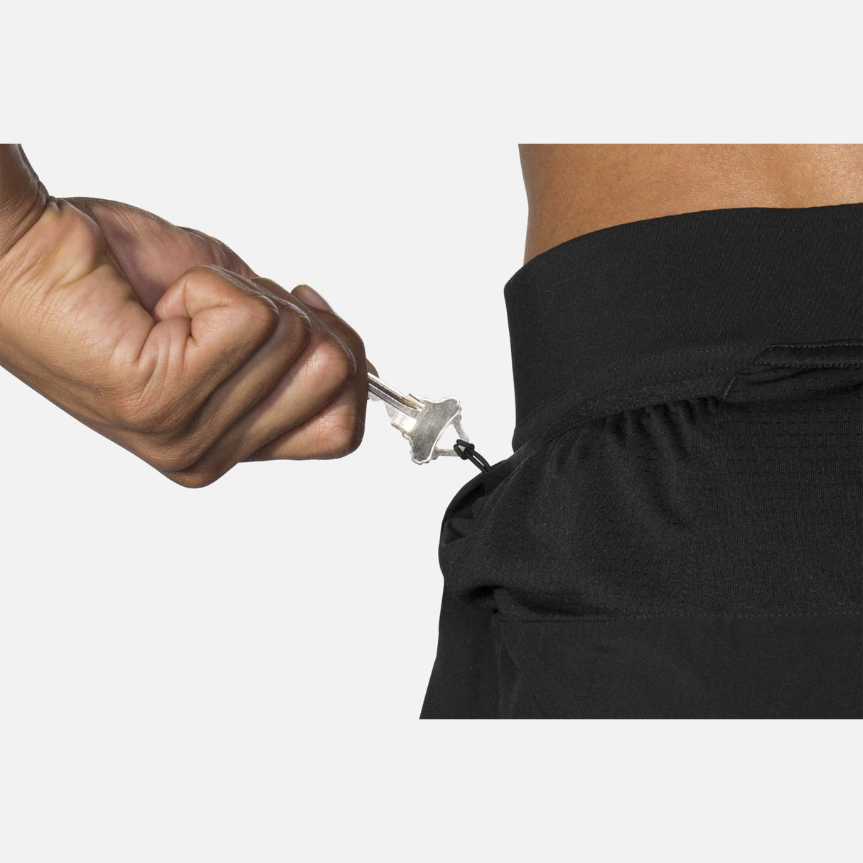 Brooks Sherpa 3" Split short course noir homme cle