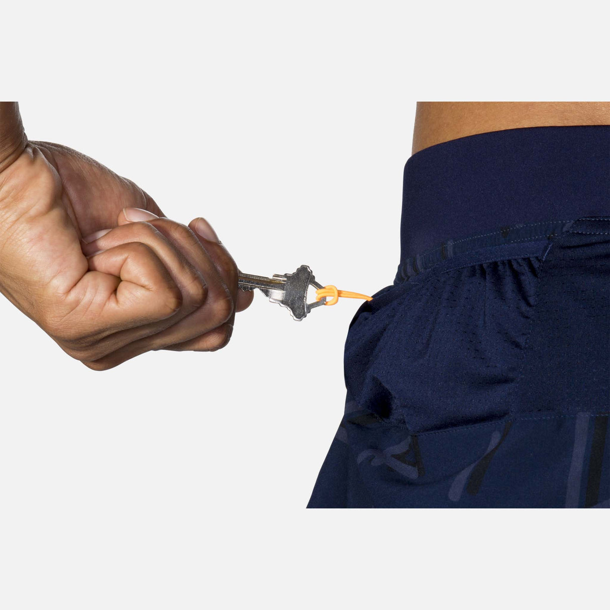 Brooks Sherpa 3" Split short course navy homme cle