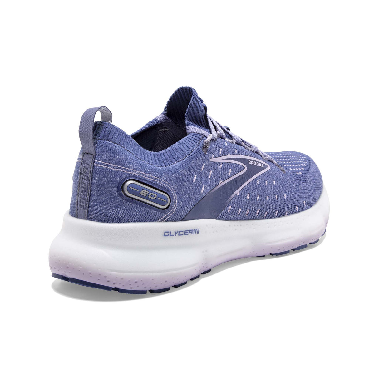 Brooks Glycerin StealthFit 20 running femme blue pastel lilac white talon