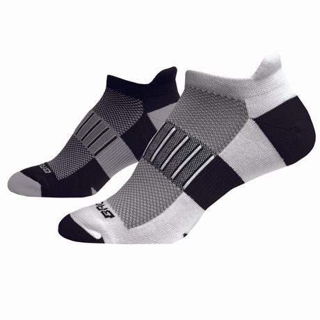 Brooks Ghost Midweight 2-Pack chaussettes de course a pied unisexe noir blanc oxford blanc