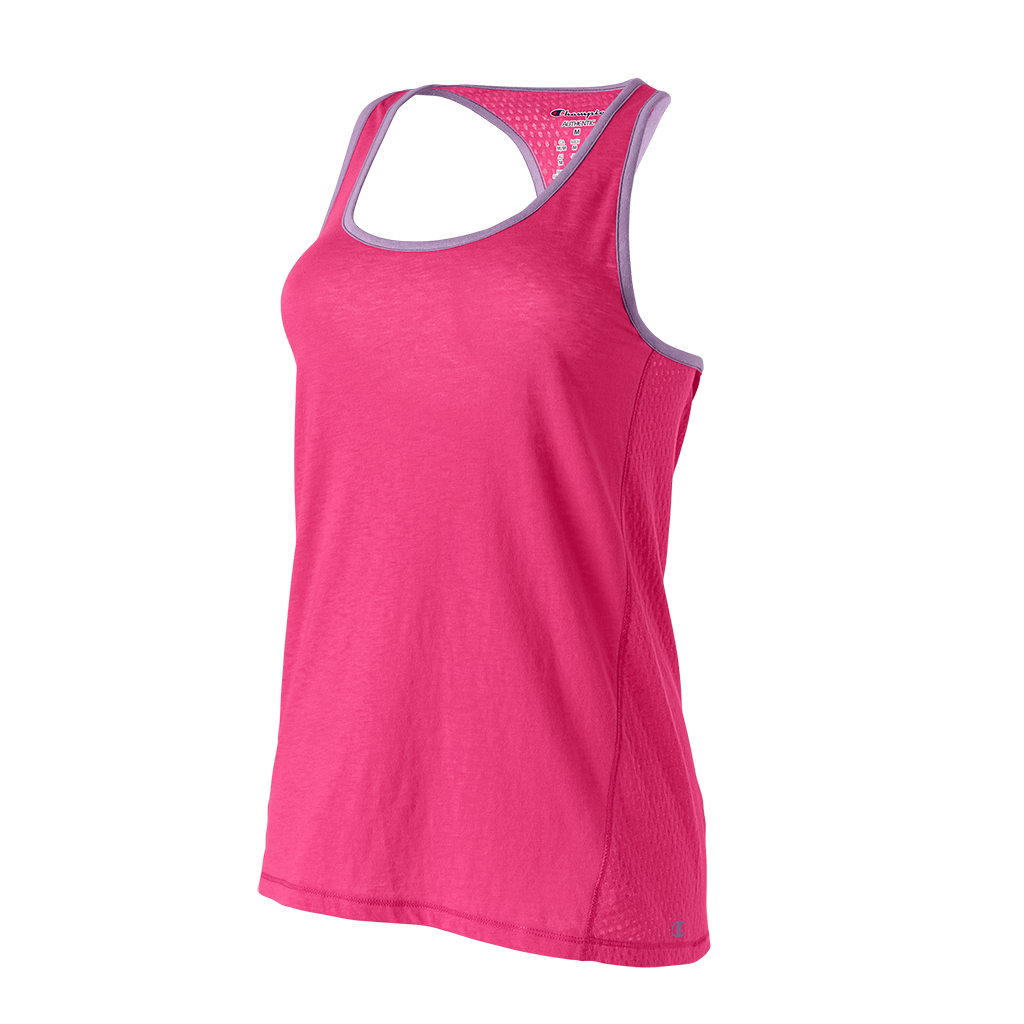 Camisole sport femme rose vue avant Champion Authentics Burnout