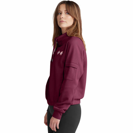 Champion Campus Eco Fleece Mini Zip Mock - Dark Berry Purple