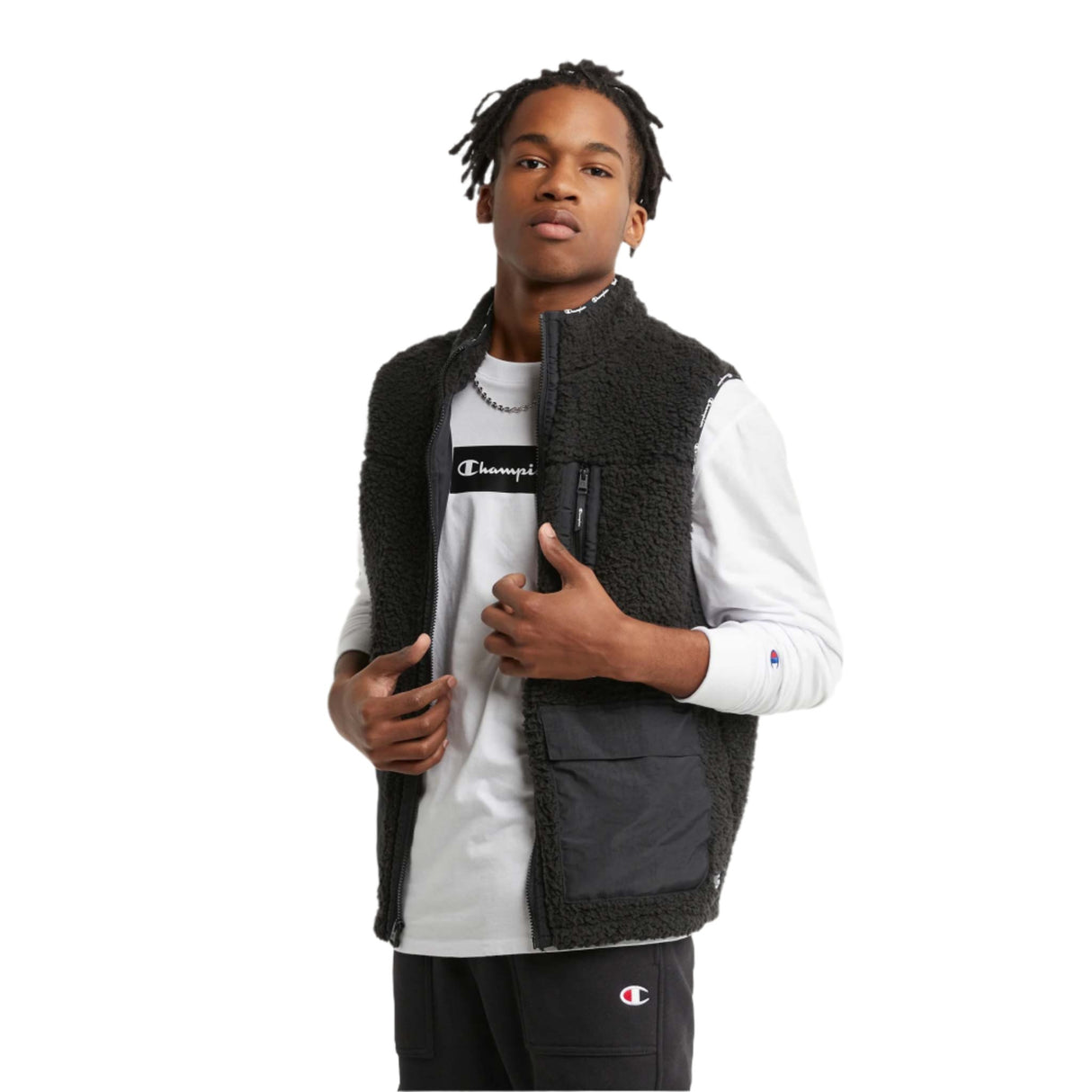 Champion veste Cozy High Pile noir homme
