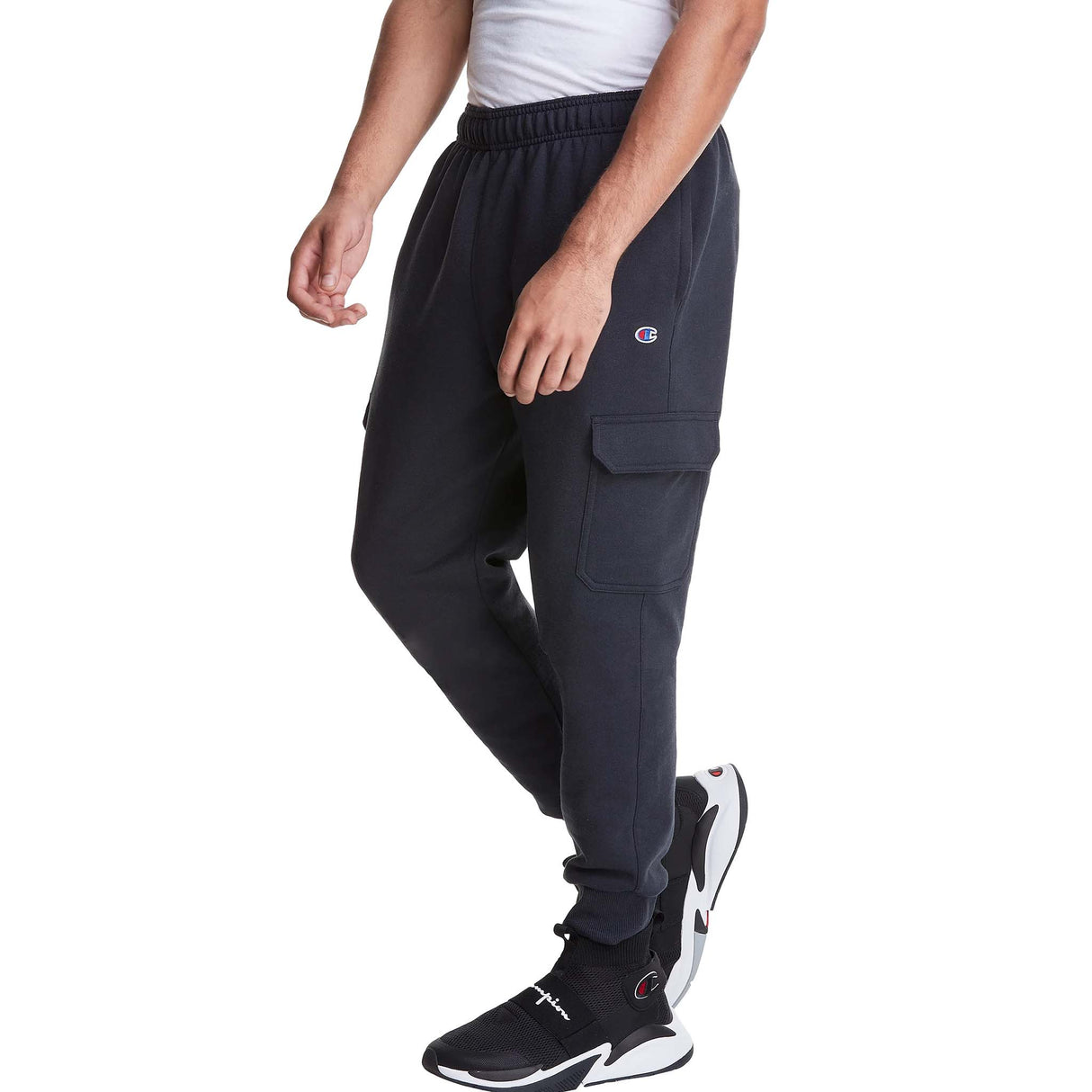 Champion Powerblend Cargo Jogger pantalon noir homme lateral