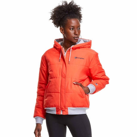 Champion manteau Reversible Puffer Jacket pour femme - Poppy Orange