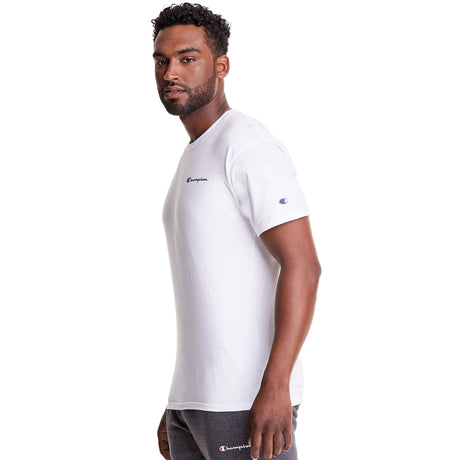Champion T-shirt Classic Graphic small script logo blanc homme