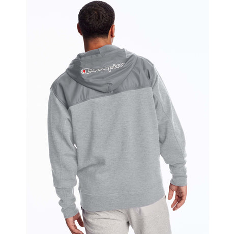 Champion Urban Fleece Script C Hoodie sweatshirt a capuche gris oxford pour homme dos