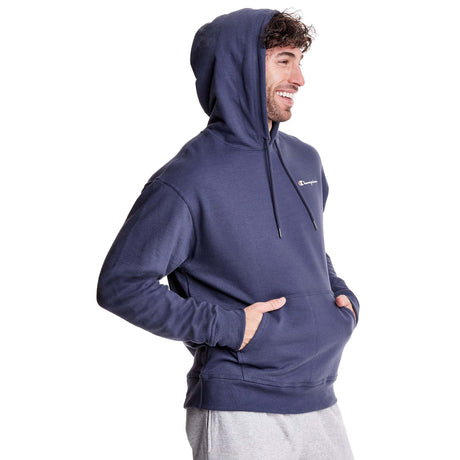 Champion Powerblend Graphic Hoodie sweatshirt classic sky blue lateral