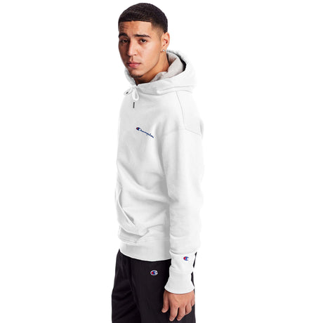 Champion Powerblend Graphic Hoodie sweatshirt blanc lateral