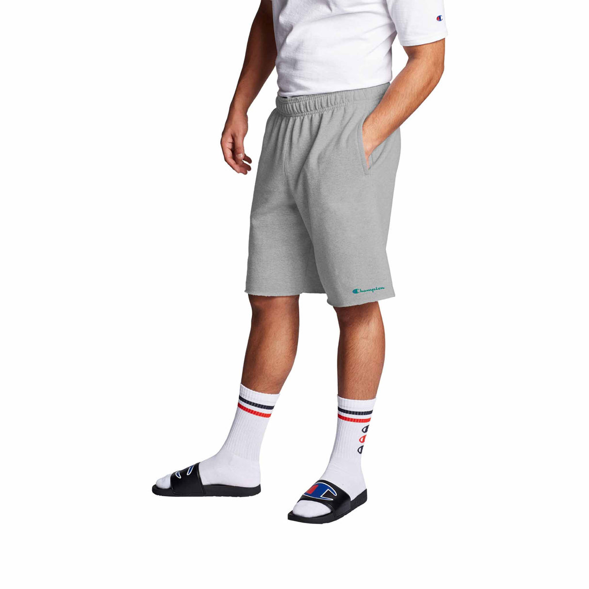 Champion Champion 10 Inch Powerblend Graphic Short en molleton pour homme