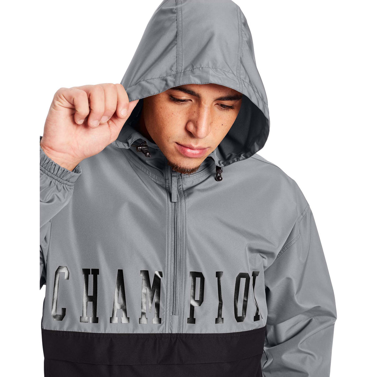 Champion Champion Colorblock Packable Jacket Block Logo manteau de pluie à enfiler
