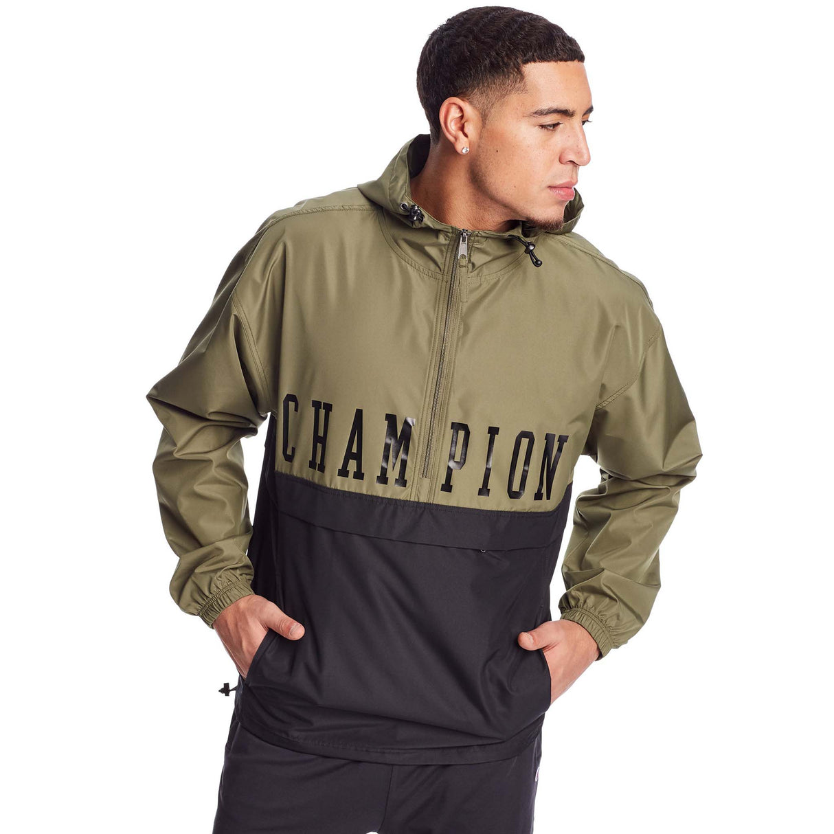 Champion Champion Colorblock Packable Jacket Block Logo manteau de pluie à enfiler