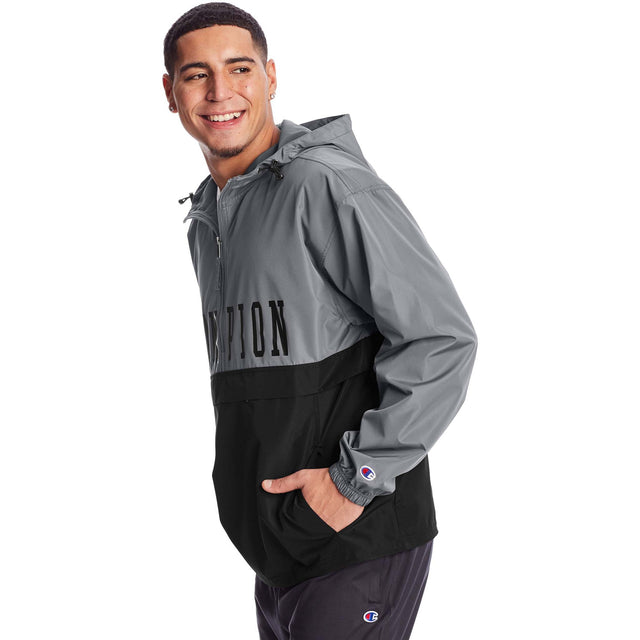 Champion Champion Colorblock Packable Jacket Block Logo manteau de pluie à enfiler
