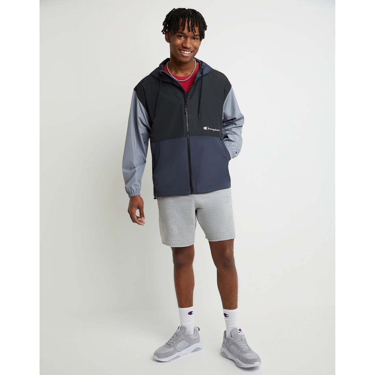 Champion Champion Lightweight Colorblock Jacket léger à capuche pour homme