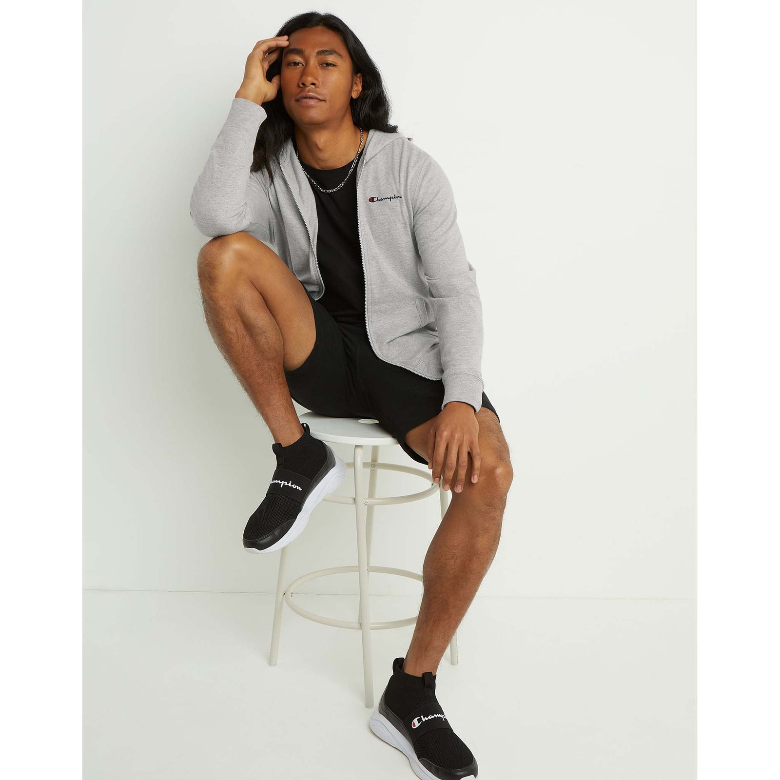 Champion Champion Middleweight T-shirt Hoodie sweatshirt à capuche et zip homme