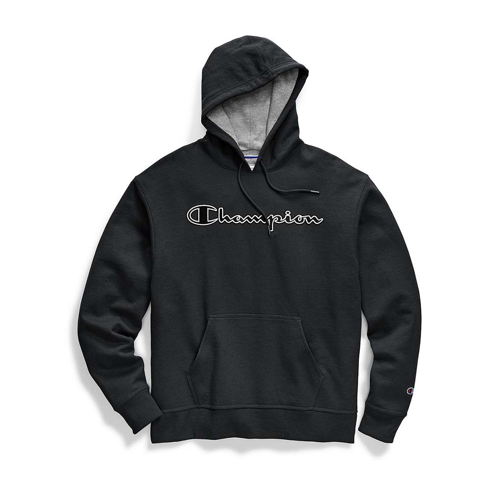 Champion Champion Powerblend Applique Hoodie sweatshirt à capuche avec logo pour homme