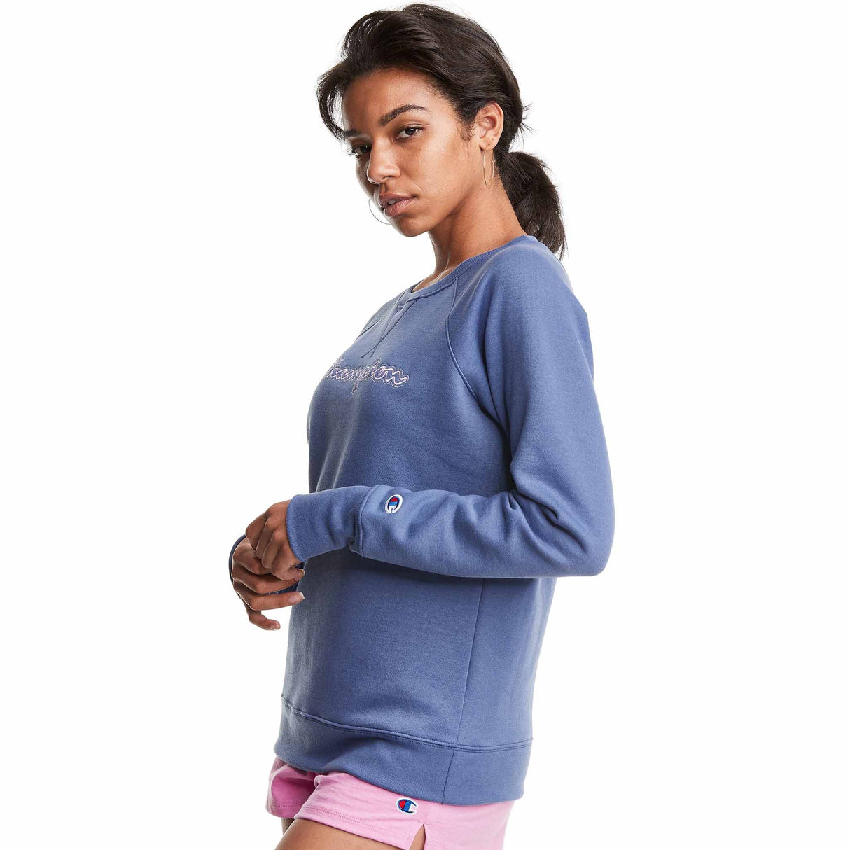 Champion Champion Powerblend Classic Crew Embroidered Logo chandail molletonné pour femme