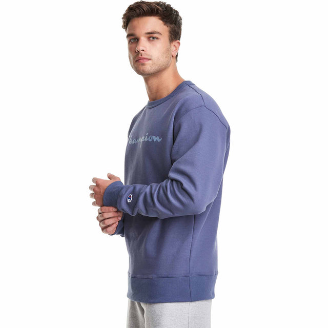 Champion Champion Powerblend Graphic Crew Script Logo sweatshirt pour homme