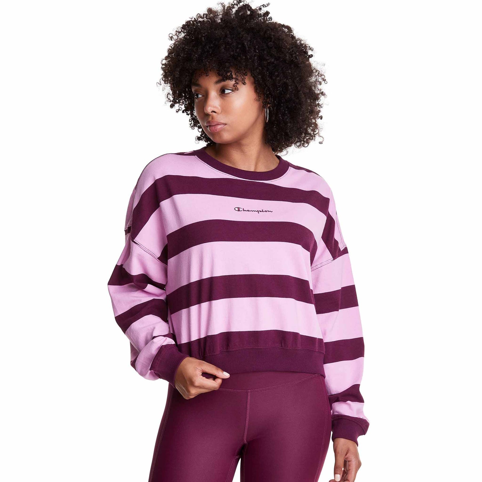 Champion Champion ample Middleweight Oversized Crew Print chandail pour femme