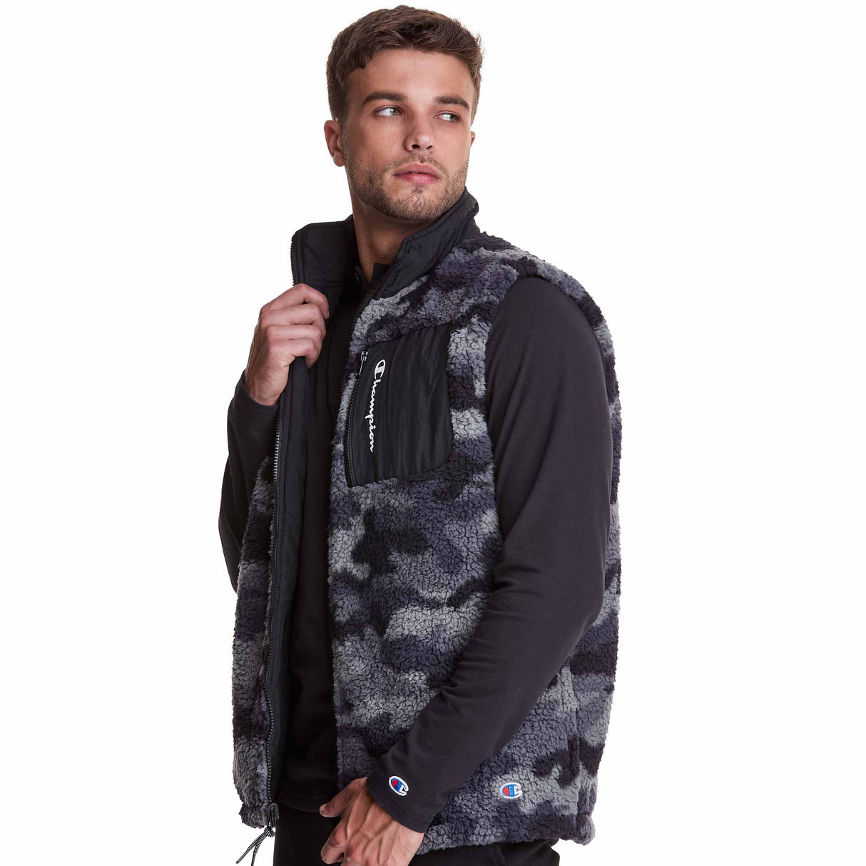 Champion Champion veste AOP Reversible Cozy High Pile Vest pour homme