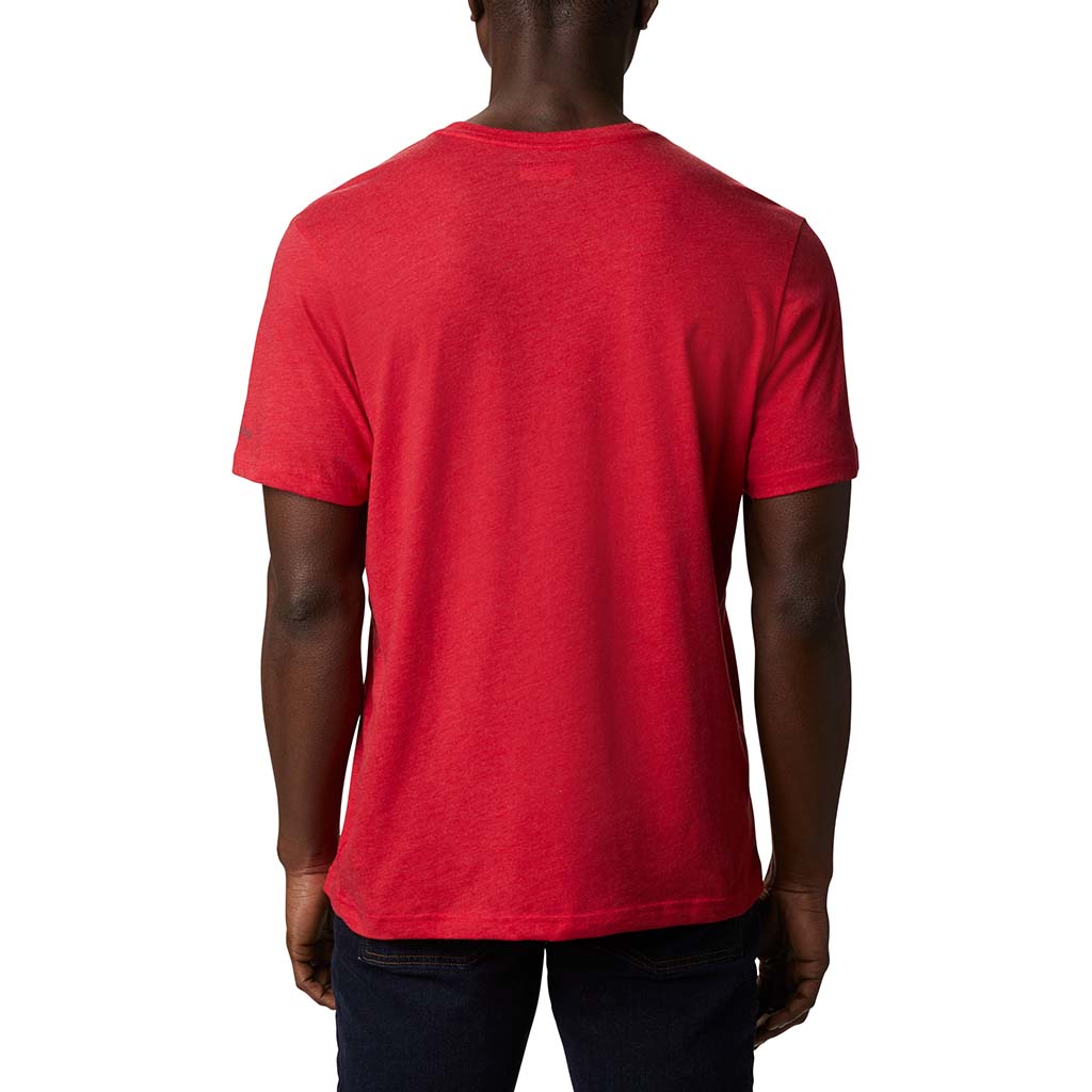 Columbia Bluff Mesa t-shirt rouge manches courtes pour homme dos