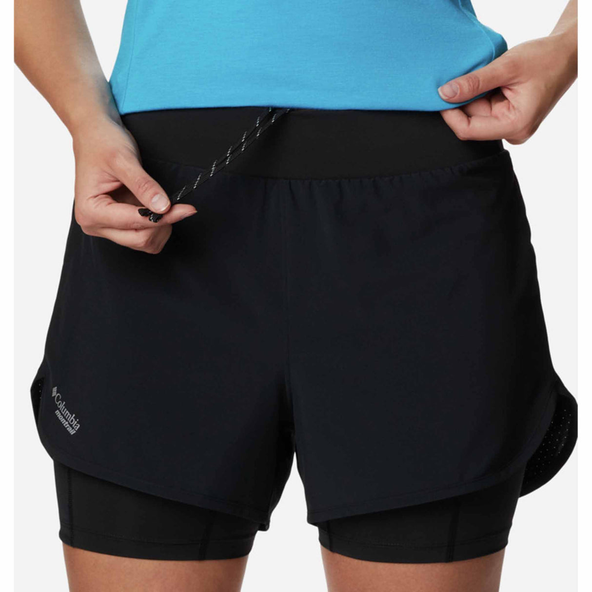 Columbia Endless Trail 2-in-1 Running Short avec cuissard intégré pour femme - Noir