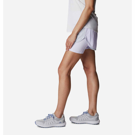 Columbia Endless Trail 2-in-1 Running Short avec cuissard intégré pour femme - Cirrus Grey / Purple Tint