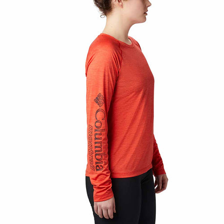 Columbia t-shirt manches longues Trinity Trail II orange pour femme