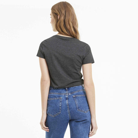 T-shirt Puma Essential chiné noir modèle dos