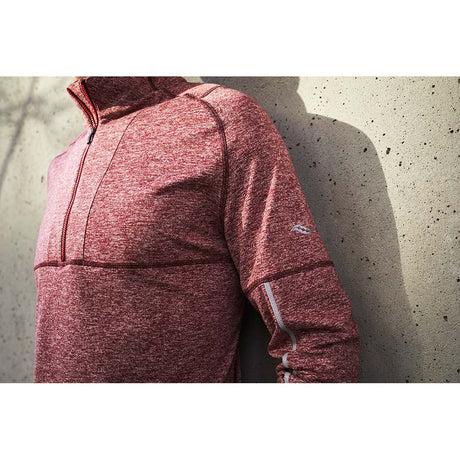 Chandail de course à pied homme Saucony Run Strong bordeaux lv2