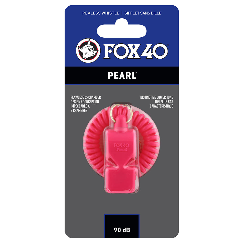 Fox 40 Sifflet d'arbitre avec attache Flex-Coil Fox 40 Pearl Safety