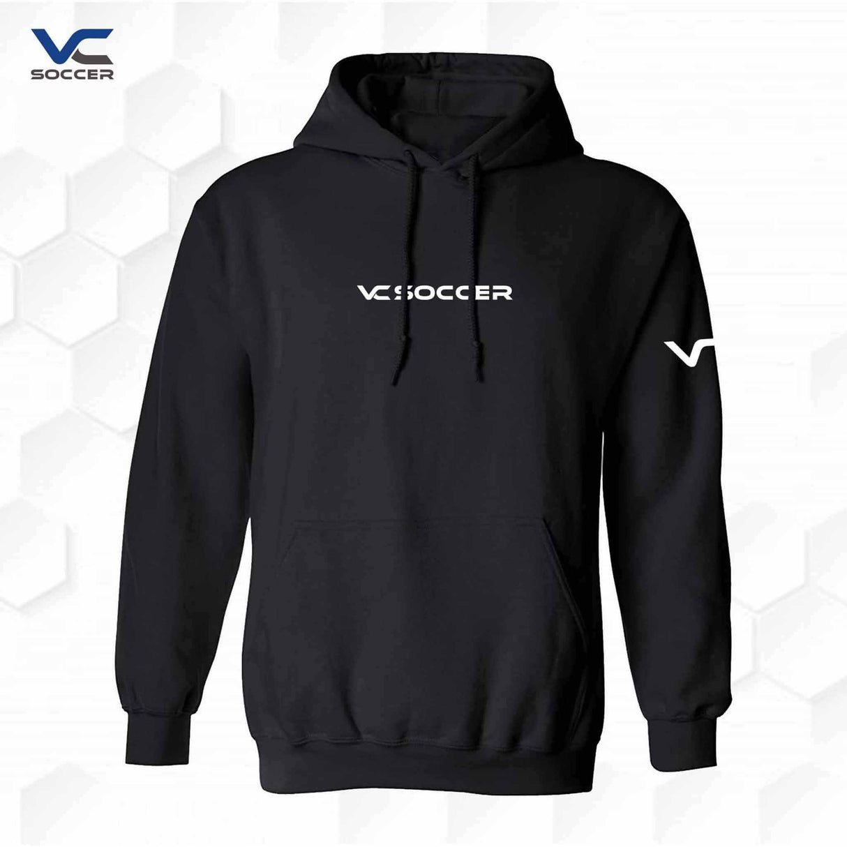 Chandail à capuche molletonné VC Soccer Noir