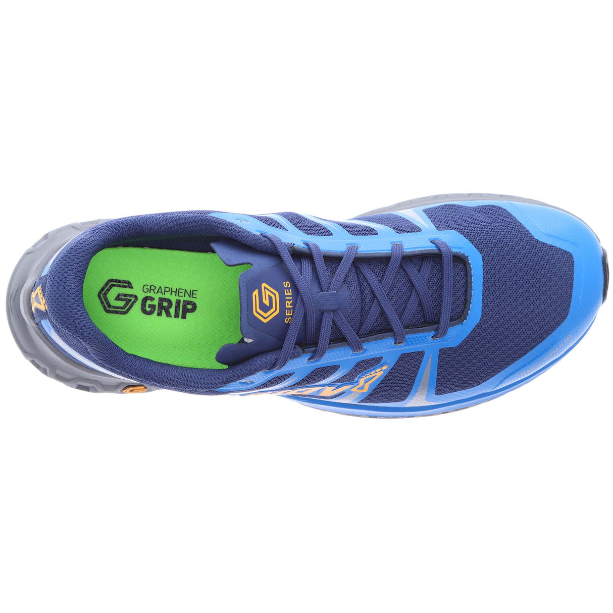 Inov-8 TrailFly Ultra G 300 MAX running trail homme empeigne- Bleu / Gris / Nectar