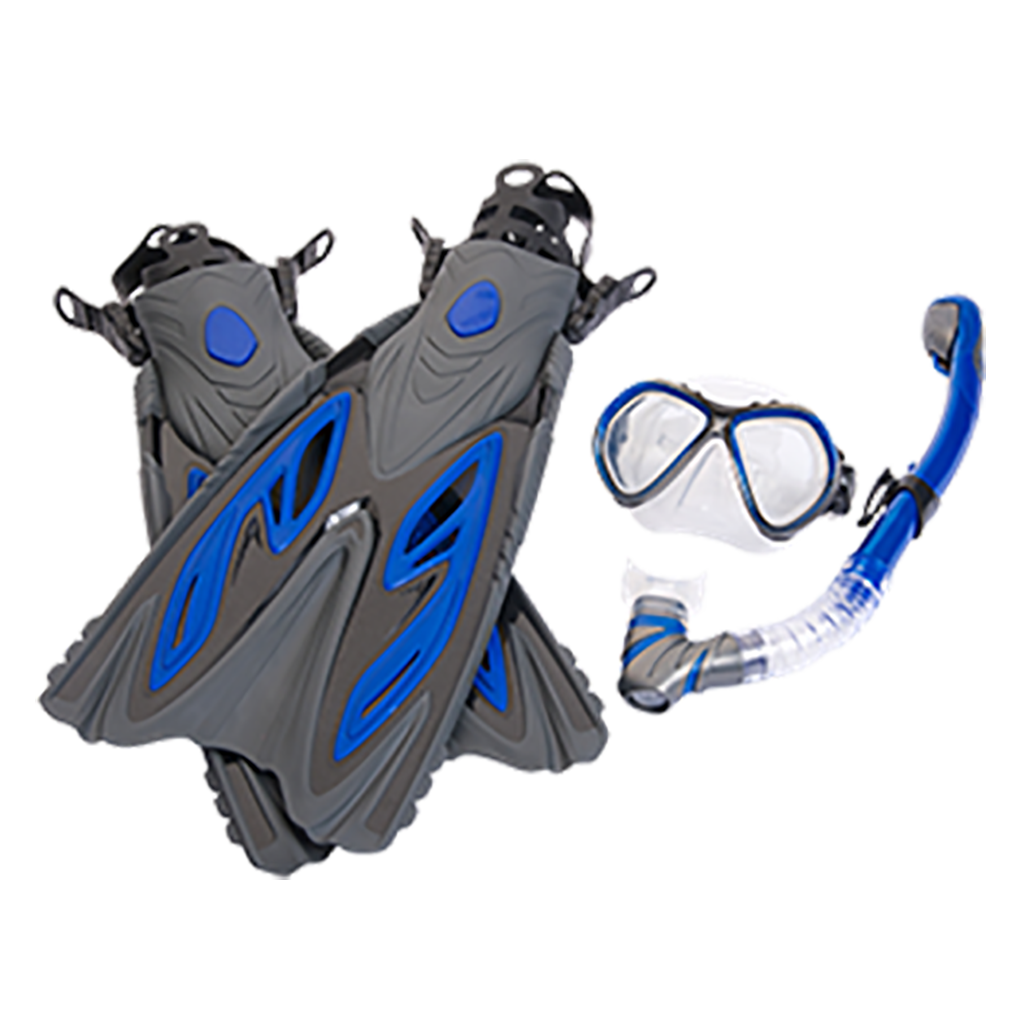 Ensemble de plongée adulte Leader Antigua Super Kit snorkeling (adult) bleu Soccer Sport Fitness