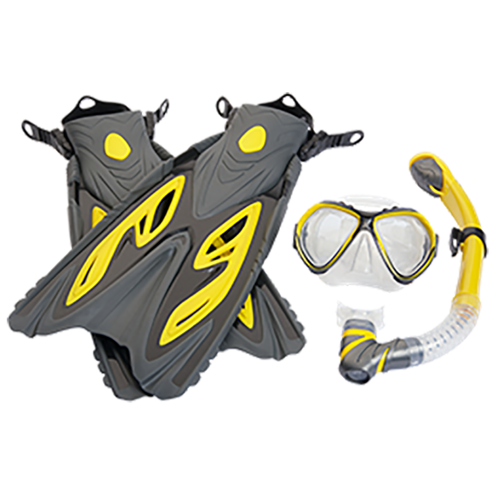 Ensemble de plongée adulte Leader Antigua Super Kit snorkeling (adult) jaune Soccer Sport Fitness