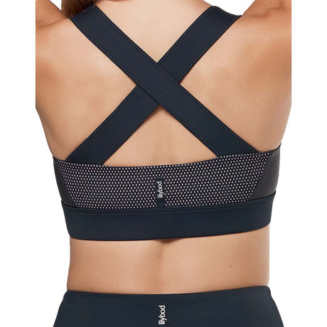 Lilybod Aria Blue Graphite soutien-gorge sport rv close up