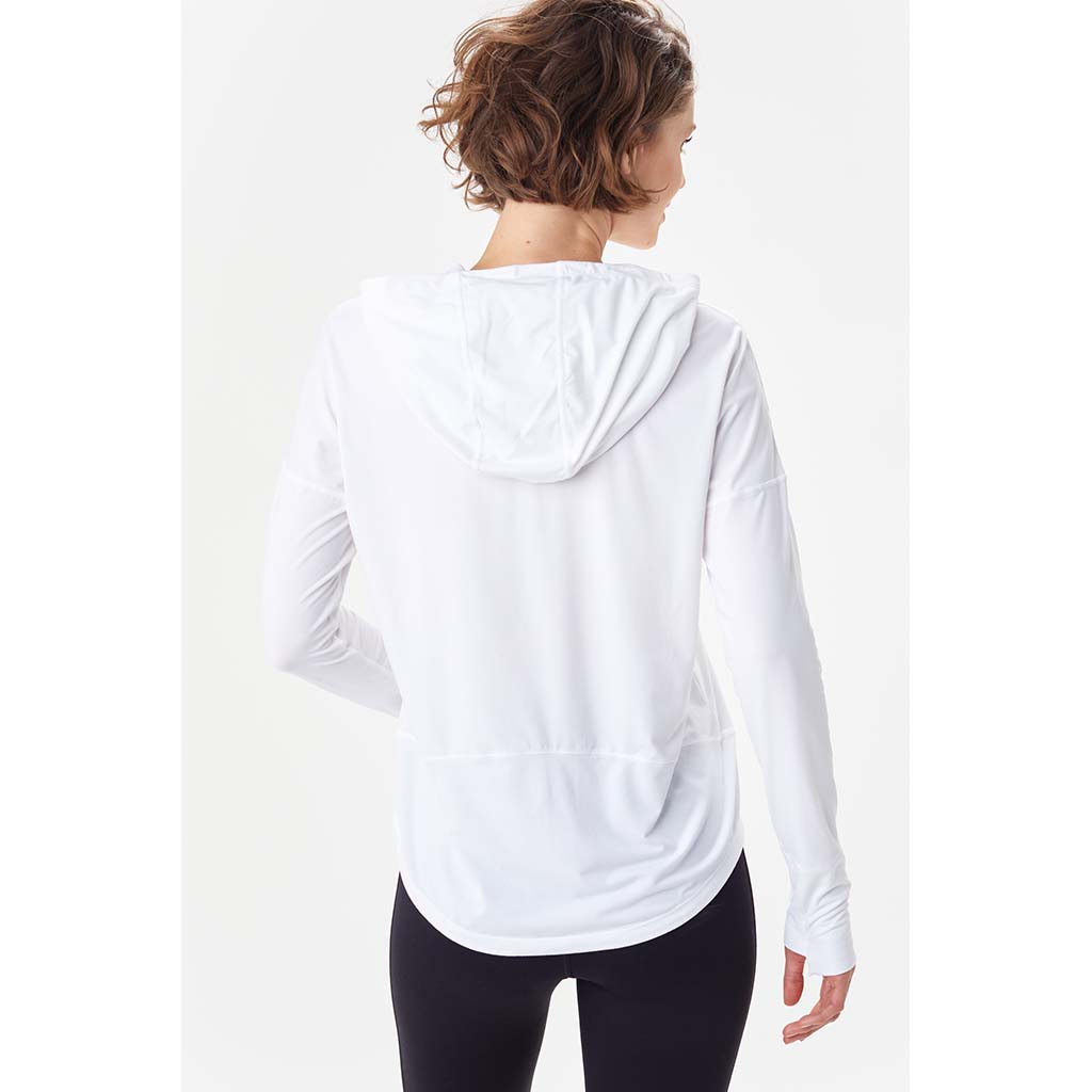 Lole chandail à capuchon Fancy blanc pour femme dos
