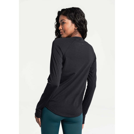 Lole chandail sport à manches longues Performance Wool femme dos- noir