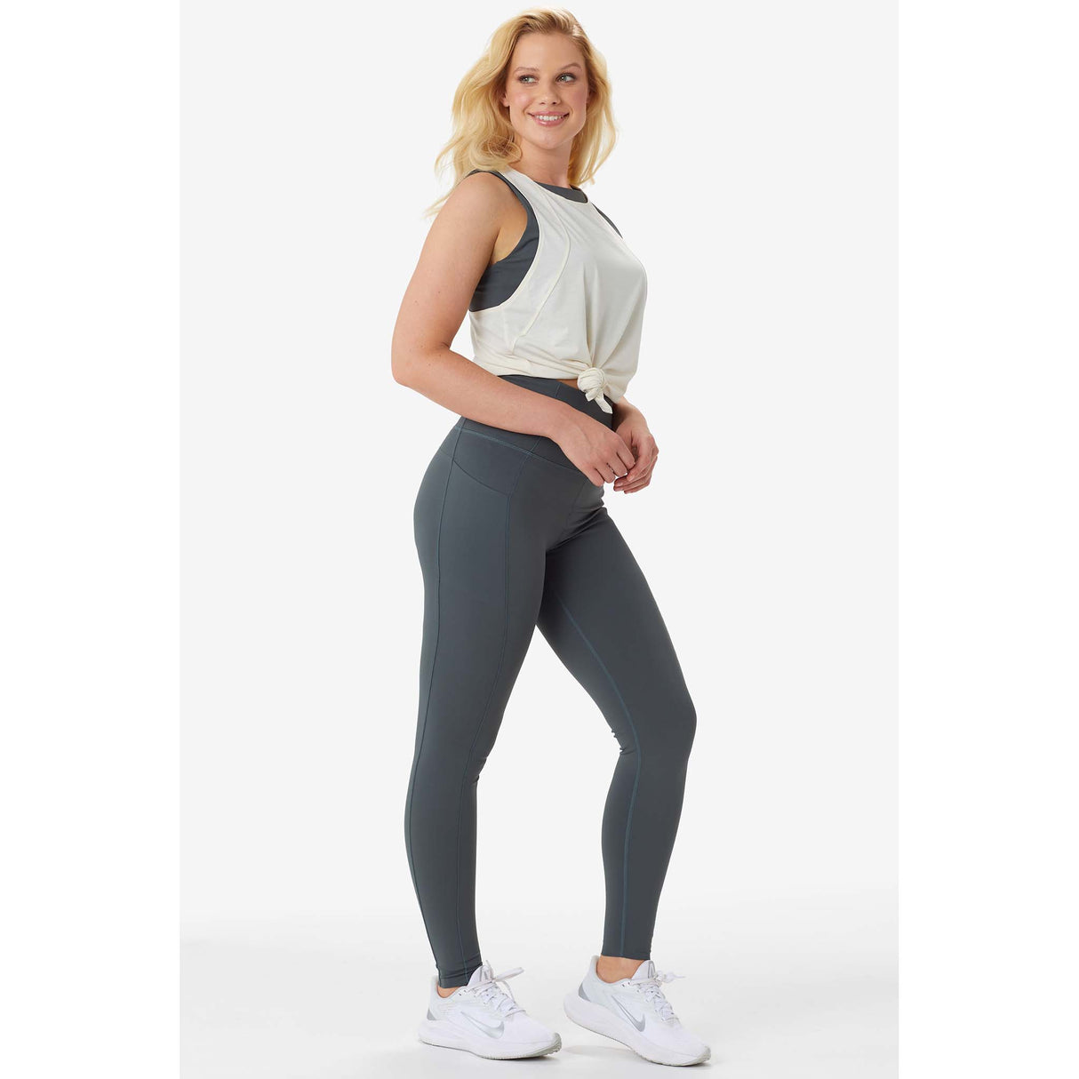 Lolë Step Up leggings eucalyptus femme lateral
