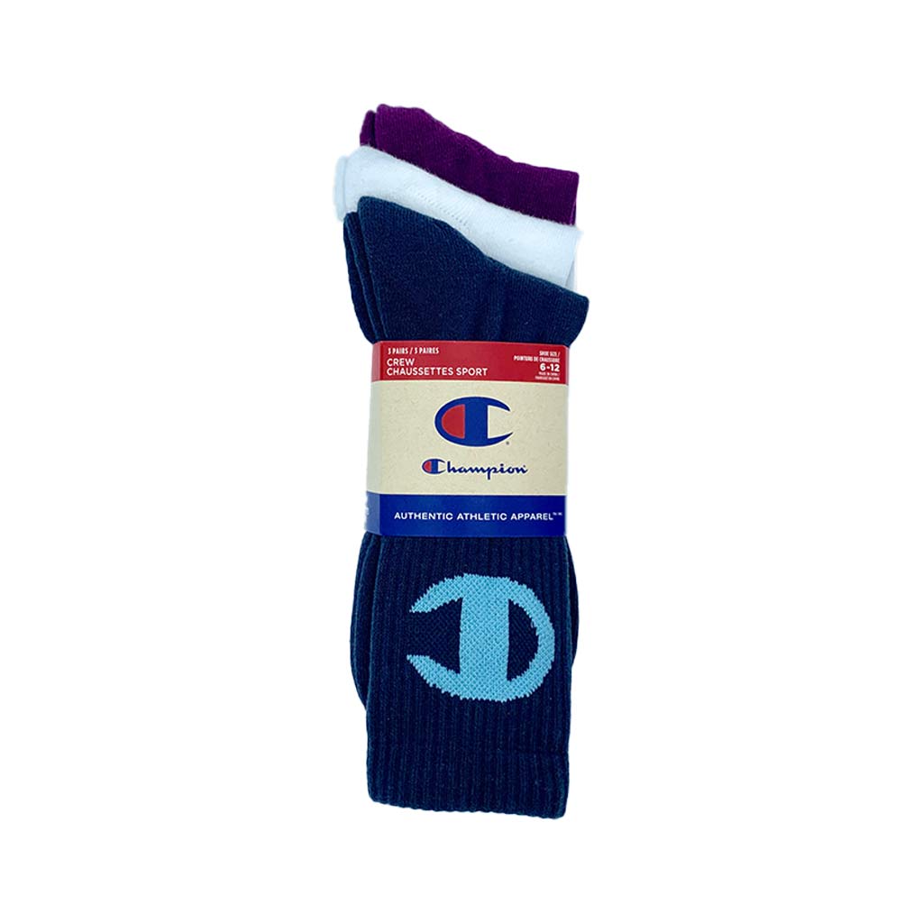 Bas Champion Life Multi Logo sport pour homme bleu blanc orchide