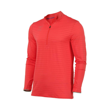 Mizuno Alpha Eco demi-zip manches longues de course à pied cayenne homme