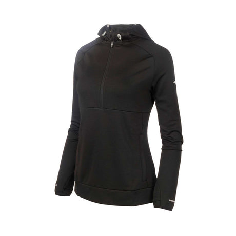 Mizuno Infinity Running Hoody chandail à capuchon 1/4 zip femme - noir