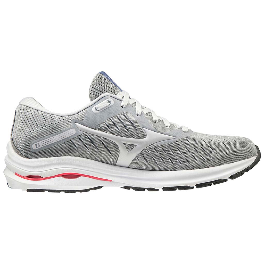 Mizuno Wave Rider 24 femme lunar rock nimbus cloud lateral