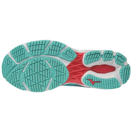 Mizuno Wave Shadow 3 chaussures de course a pied femme blue grass glacier gray  semelle