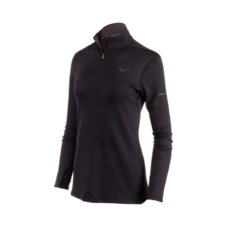 Mizuno Breath Thermo couche de base à demi-zip noir pour femme