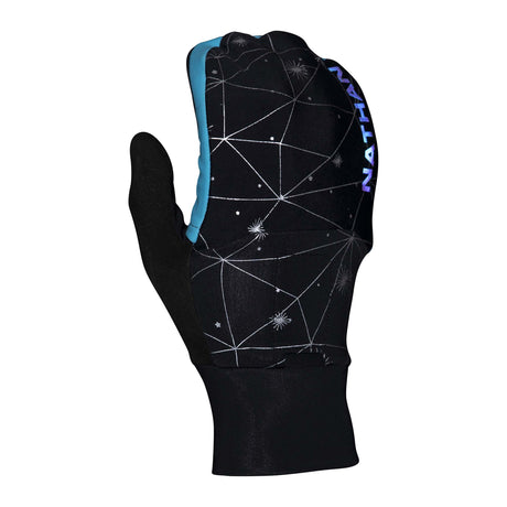 Gants-Mitaines de course à pied femme Nathan HyperNight Reflective noir bleu