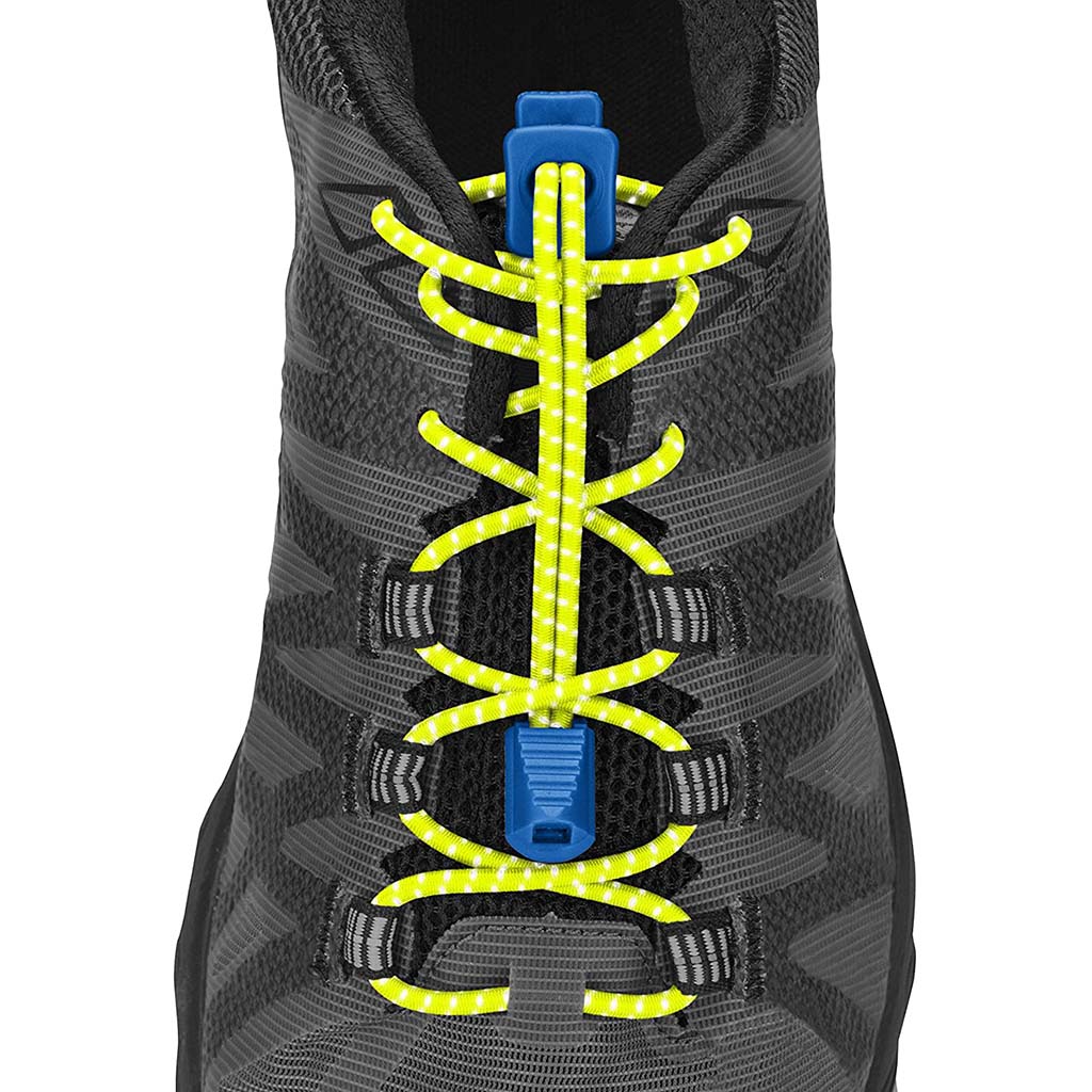 Nathan Reflective Run Laces lacets verrouillants de course à pied jaune