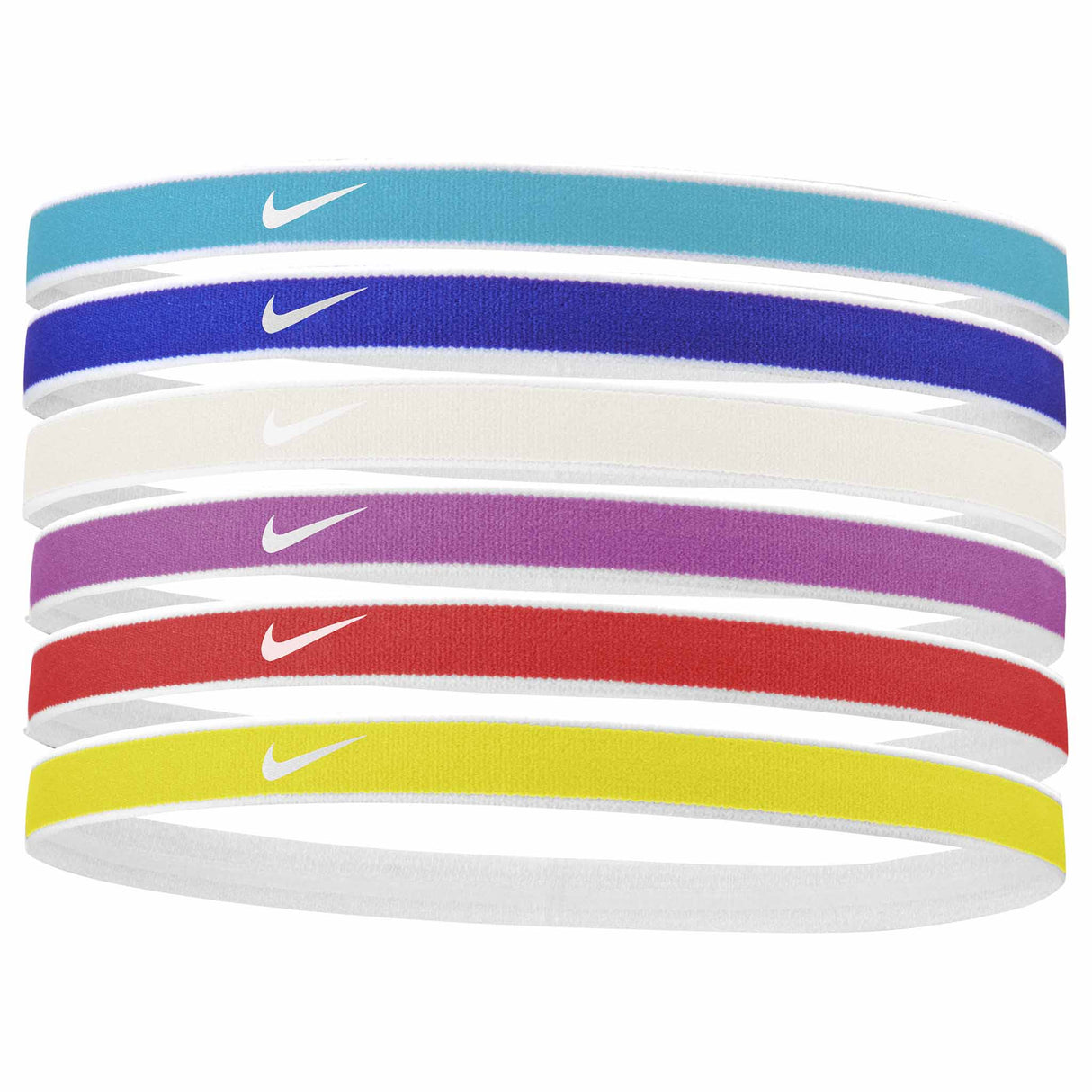 Nike Tipped Swoosh 6pk 2.0 bandeaux sport pour cheveux - Baltic Blue / Hyper Royal / Photon Dust