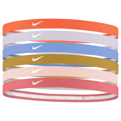 Nike Youth Swoosh Headbands 6pk - Rush Orange / Doll / University Blue